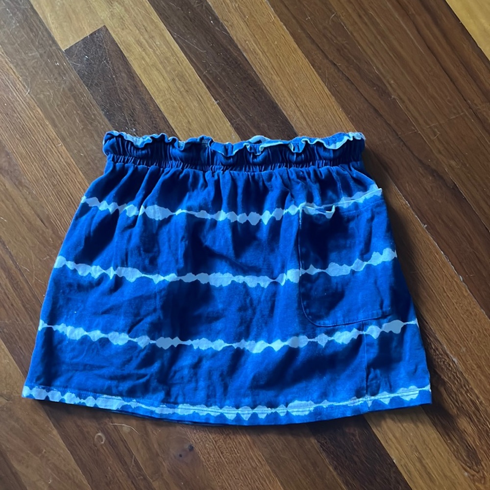 tye dye blue and white skirt